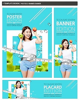 PSD 배너 배너템플릿 여자 가로배너 ZIP 포스터 세로배너 다이어트 줄자 윙크 한명 들기 상반신 20대 성인 세트 뷰티 한국인 현수막 물방울 사과 허리사이즈 스플래쉬 템플릿 1 과일 모션 표정 자 건강 사람 동양인 청년 가로 세로 사이즈 파일형식