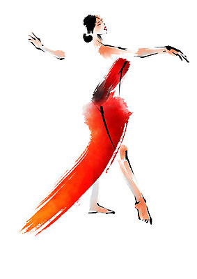 전신 PSD 여자 일러스트 캘리그라피 모션 붓터치 한명 서기 성인 댄서 춤 발레 발레리나 국내일러스트 직업 1 문화예술 사람 파일형식