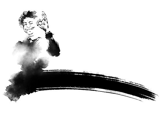 PSD 여자 노년 일러스트 캘리그라피 붓터치 한명 웃음 상반신 성인 실버 OK 국내일러스트 1 표정 사람 손짓 파일형식