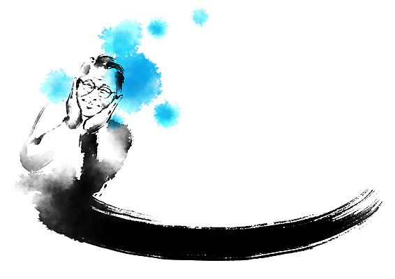 PSD 노년 남자 안경 일러스트 캘리그라피 붓터치 한명 웃음 상반신 성인 실버라이프 국내일러스트 1 라이프스타일 잡화 표정 사람 파일형식