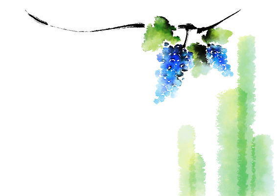 PSD 열매 과일 일러스트 캘리그라피 포도 사람없음 덩굴 국내일러스트 식물 파일형식