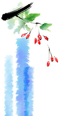 PSD 열매 일러스트 캘리그라피 자연 사람없음 나뭇가지 국내일러스트 나무 식물 생태계 파일형식