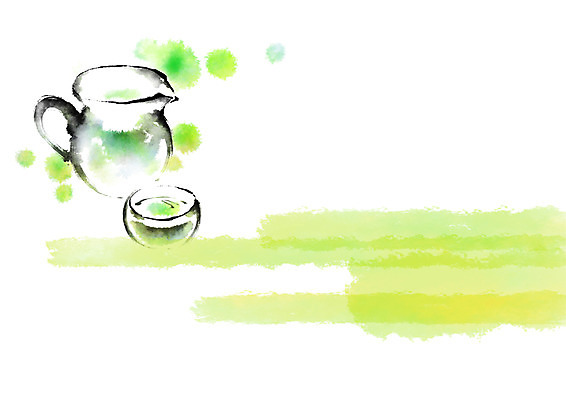 PSD 일러스트 캘리그라피 사람없음 차 찻잔 다기 찻주전자 번짐 국내일러스트 음료 주전자 잔 다도 파일형식 효과