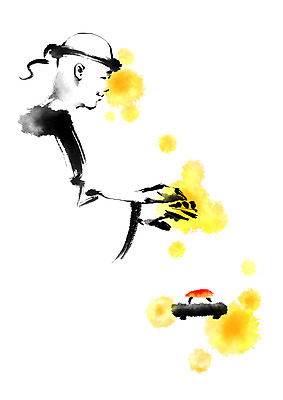 PSD 남자 일러스트 캘리그라피 요리 한명 상반신 성인 요리사 초밥 일식요리사 일본음식 국내일러스트 직업 1 음식 사람 파일형식