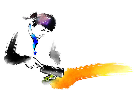 PSD 남자 일러스트 캘리그라피 요리 한명 상반신 성인 요리사 식칼 칼질 일식요리사 일본음식 국내일러스트 직업 1 음식 모션 주방용품 사람 파일형식