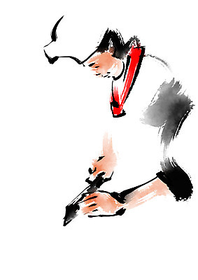 PSD 남자 일러스트 캘리그라피 요리 한명 상반신 성인 요리사 식칼 칼질 국내일러스트 직업 1 모션 주방용품 사람 파일형식