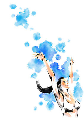 PSD 여자 바다 일러스트 캘리그라피 휴가 한명 상반신 성인 여름 여름휴가 바캉스 비키니 만세 번짐 국내일러스트 1 계절 수영복 모션 사람 파일형식 효과 여름_계절