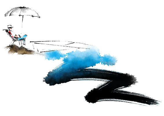 PSD 남자 의자 일러스트 캘리그라피 붓터치 낚시 한명 앉기 파라솔 낚시꾼 낚시터 국내일러스트 1 가구 모션 레저 사람 파일형식