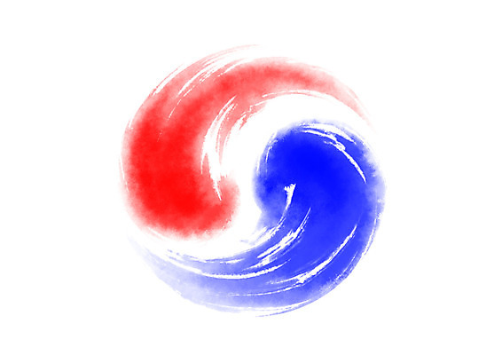 PSD 한국전통 문양 일러스트 캘리그라피 붓터치 사람없음 태극 국내일러스트 전통 한국 파일형식