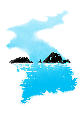 PSD 바다 섬 지도 일러스트 캘리그라피 한국 사람없음 삼일절 한반도 독도 광복절 국내일러스트 아시아 공휴일 국경일 파일형식