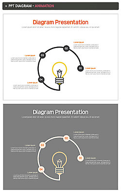 템플릿 비즈니스 전구 그래프 사람없음 세트 원형 PPT 프레젠테이션 문서템플릿 문서 기획 단계 애니형PPT 이미지템플릿 도형 파일형식