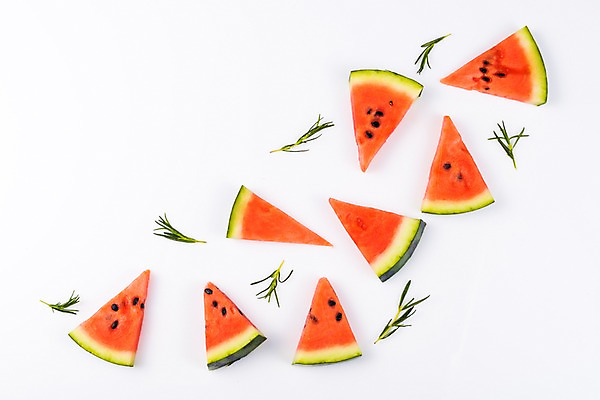 포토 JPG 스튜디오촬영 백그라운드 과일 나뭇잎 여름음식 수박 실내 사람없음 제철음식 제철과일 과채 국내포토 음식 잎 채소 내부 제철 파일형식 여름_계절