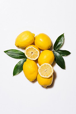 포토 JPG 스튜디오촬영 백그라운드 과일 단면 나뭇잎 실내 사람없음 여러개 레몬 국내포토 다수 잎 내부 파일형식