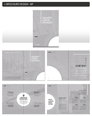 템플릿 ZIP 그래프 팜플렛 사람없음 도시풍경 회색 도시 원형 횡단보도 인디자인 INDD 이미지템플릿 도형 컬러 풍경 보행로 파일형식