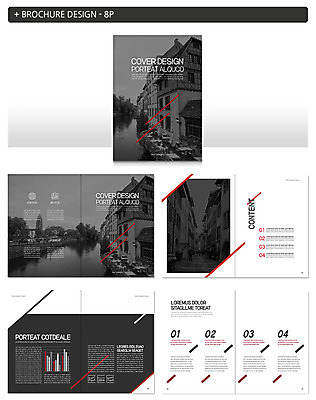 템플릿 ZIP 선 그래프 거리 흑백 거리풍경 팜플렛 사람없음 빨간색 프랑스 도시 인디자인 INDD 이미지템플릿 유럽 컬러 촬영기법 풍경 파일형식