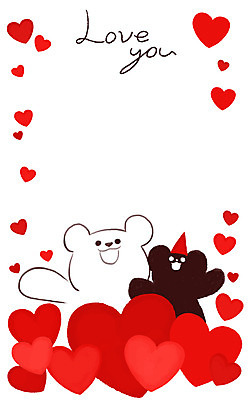 PSD 캐릭터 일러스트 곰 프레임 사람없음 친구 하트 편지지 백곰 프레임일러스트 하트프레임 흑곰 일러캐릭터 모양 동물 포유류 관계 편지 파일형식