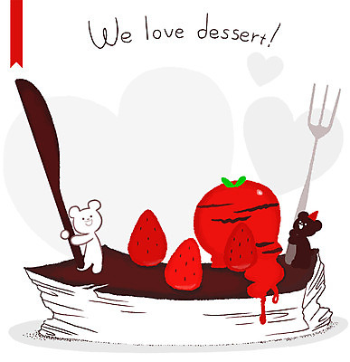 PSD 캐릭터 포크 일러스트 곰 딸기 디저트 프레임 사람없음 친구 칼 백곰 팬케이크 프레임일러스트 흑곰 일러캐릭터 동물 식기 음식 과일 포유류 관계 케이크 파일형식