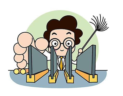 캐릭터 남자 스티커 일러스트 직업캐릭터 한명 서기 상반신 성인 회로판 먼지떨이 청소 과학자 전자부품 일러캐릭터 AI파일 직업 1 과학 모션 사람 부속품 청소도구 학자 파일형식 벡터