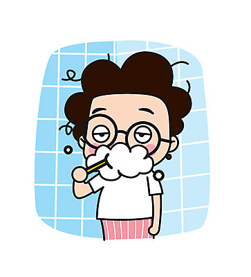 캐릭터 남자 스티커 일러스트 직업캐릭터 피곤 한명 서기 상반신 성인 거품 양치 졸음 과학자 화장실 일러캐릭터 AI파일 직업 1 감정 과학 컨셉 모션 사람 청결 학자 파일형식 벡터