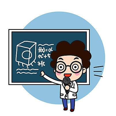 전신 캐릭터 남자 스티커 일러스트 직업캐릭터 실험 한명 서기 성인 칠판 기록 발표 과학자 내용 일러캐릭터 AI파일 직업 1 과학 모션 사람 학자 파일형식 벡터