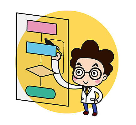 전신 캐릭터 남자 스티커 일러스트 그래프 직업캐릭터 한명 서기 성인 스크린 투명 과학자 순서 서류판 일러캐릭터 AI파일 직업 1 과학 모션 사람 사무용품 학자 파일형식 벡터