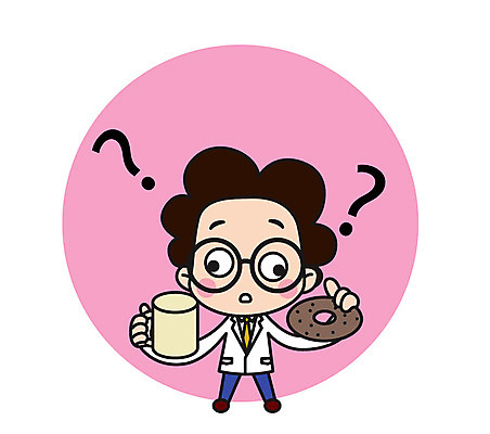 전신 캐릭터 남자 스티커 일러스트 직업캐릭터 한명 서기 들기 성인 머그컵 물음표 도넛 과학자 일러캐릭터 AI파일 직업 1 기호 과학 모션 디저트 사람 컵 학자 파일형식 벡터