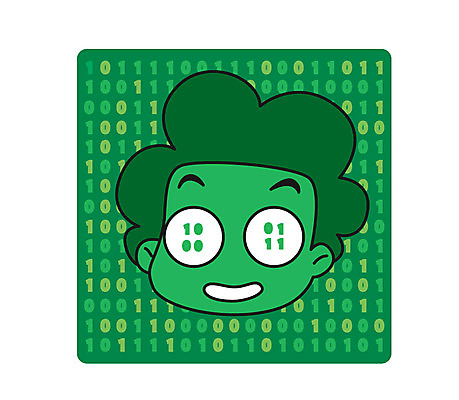 캐릭터 1 남자 얼굴 스티커 일러스트 직업캐릭터 한명 성인 과학자 영 이진법 일러캐릭터 AI파일 직업 과학 사람 신체부위 숫자 수학 학자 파일형식 벡터