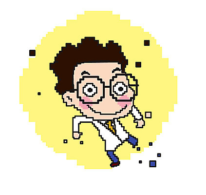 전신 캐릭터 남자 스티커 일러스트 직업캐릭터 한명 서기 성인 과학자 픽셀 일러캐릭터 AI파일 직업 1 과학 모션 사람 학자 파일형식 벡터