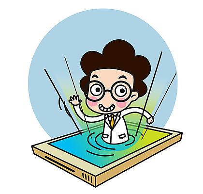 캐릭터 남자 스티커 일러스트 직업캐릭터 한명 상반신 성인 스마트폰 과학자 증강현실 일러캐릭터 AI파일 직업 1 과학 사람 핸드폰 스마트기기 학자 파일형식 벡터