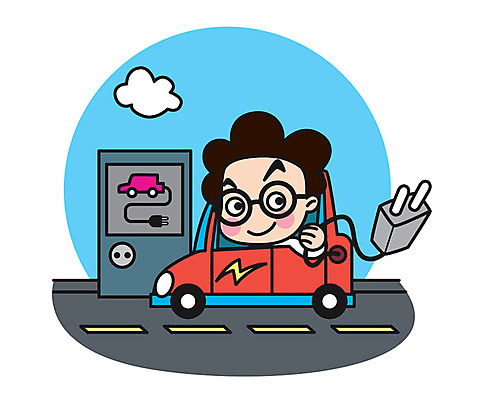 구름 캐릭터 남자 도로 스티커 일러스트 직업캐릭터 한명 상반신 성인 과학자 충전 전기자동차 일러캐릭터 AI파일 자연요소 직업 1 길 과학 교통시설 자동차 사람 학자 파일형식 벡터