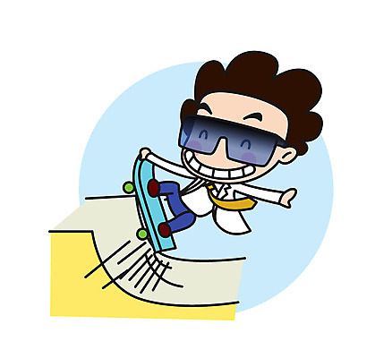 전신 캐릭터 남자 스티커 일러스트 고글 직업캐릭터 한명 성인 스케이트보드 과학자 즐거움 일러캐릭터 AI파일 직업 1 감정 과학 사람 보드_스포츠 학자 파일형식 벡터