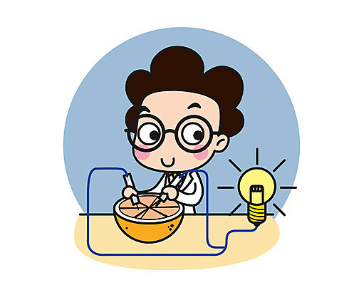 캐릭터 남자 스티커 과일 일러스트 전구 직업캐릭터 한명 상반신 성인 과학자 일러캐릭터 AI파일 직업 1 과학 사람 학자 파일형식 벡터