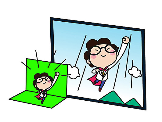 전신 캐릭터 남자 스티커 일러스트 직업캐릭터 성인 두명 스크린 과학자 합성 슈퍼맨 일러캐릭터 AI파일 직업 과학 사람 영웅 학자 파일형식 벡터