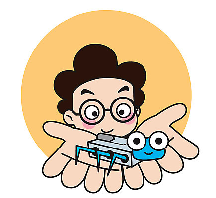 캐릭터 남자 스티커 일러스트 직업캐릭터 한명 들기 상반신 성인 로봇 과학자 마이크로칩 일러캐릭터 AI파일 직업 1 과학 모션 사람 메모리칩 학자 파일형식 벡터