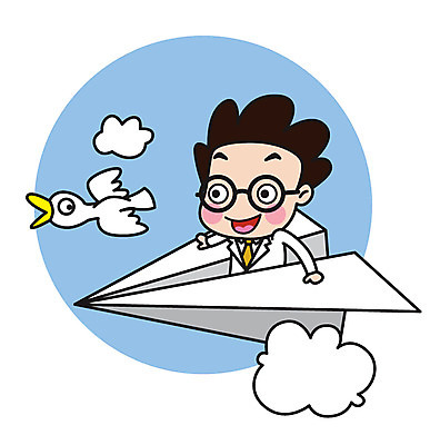 캐릭터 남자 스티커 일러스트 조류 하늘 직업캐릭터 한명 상반신 성인 비행 종이비행기 과학자 일러캐릭터 AI파일 동물 직업 1 과학 사람 종이접기 학자 파일형식 벡터