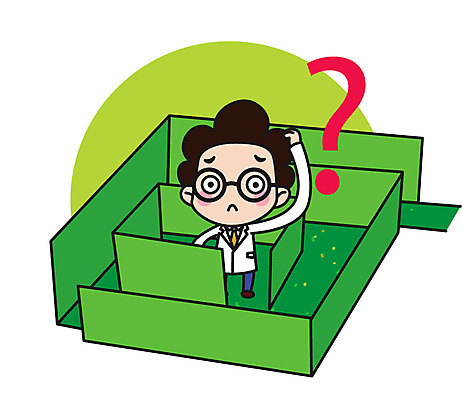 전신 캐릭터 남자 길 스티커 일러스트 직업캐릭터 한명 서기 성인 물음표 과학자 미로 일러캐릭터 AI파일 직업 1 기호 과학 모션 사람 학자 파일형식 벡터