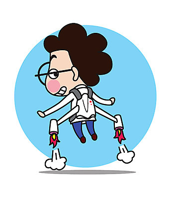 전신 캐릭터 남자 스티커 일러스트 직업캐릭터 한명 성인 기구 비행 과학자 착용 일러캐릭터 AI파일 직업 1 과학 사람 학자 파일형식 벡터