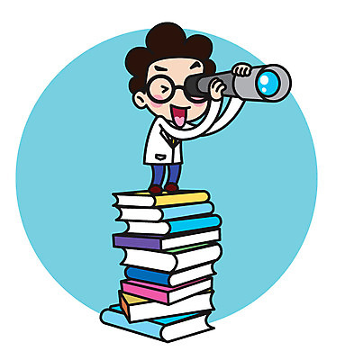 전신 캐릭터 남자 스티커 일러스트 직업캐릭터 한명 서기 들기 성인 책 망원경 과학자 일러캐릭터 AI파일 직업 1 과학 모션 사람 학자 파일형식 벡터