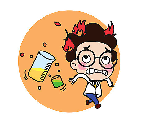 전신 캐릭터 남자 스티커 일러스트 불 직업캐릭터 실험 한명 서기 성인 놀람 과학자 비커 일러캐릭터 AI파일 자연요소 직업 1 감정 과학 모션 표정 실험기구 사람 학자 파일형식 벡터