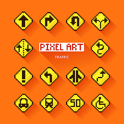 아이콘 화살표 교통 사람없음 표지판 느낌표 커브길 속도 신호 도로표지판 웹아이콘 우회전 유턴 좌회전 직진 픽셀 픽셀아이콘 2D아이콘 AI파일 기호 도로 알림판 운전 파일형식 벡터