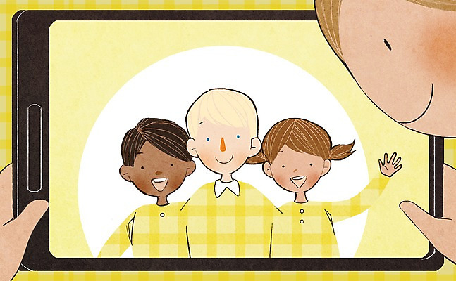 PSD 외국인 여자 남자 나라 어린이 일러스트 대화 들기 여러명 상반신 스마트폰 글로벌 영상통화 국내일러스트 다수 모션 말하기 사람 인종 핸드폰 스마트기기 통화 파일형식