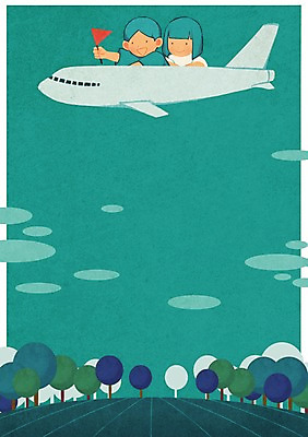 PSD 나무 구름 여자 남자 지구 어린이 여행 일러스트 하늘 비행기 프레임 상반신 두명 세계 깃발 프레임일러스트 국내일러스트 자연요소 식물 항공교통 대중교통 사람 파일형식