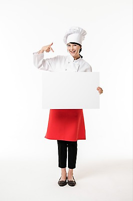 포토 JPG 스튜디오촬영 전신 배너 여자 사각프레임 실내 한명 서기 미소 들기 성인 앞모습 30대 요리사 한국인 가리킴 조리복 제빵사 성인여자한명만 국내포토 직업 1 뷰포인트 유니폼 모션 프레임 표정 사람 동양인 손짓 내부 장년 사각형 여자한명만 성인여자만 파일형식