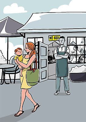 전신 PSD 여자 남자 일러스트 안기 서기 여러명 성인 걷기 레스토랑 금지 아기 불만 아쉬움 차별 불편함 국내일러스트 감정 다수 모션 사람 식당 감각 파일형식