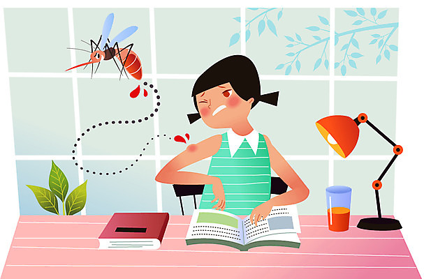 나무 여자 음료 일러스트 창문 청소년 탁자 조명 한명 앉기 상반신 책 컵 여름 스탠드 해충 모기 국내일러스트 AI파일 식물 1 식기 계절 가구 모션 사람 벌레 파일형식 벡터