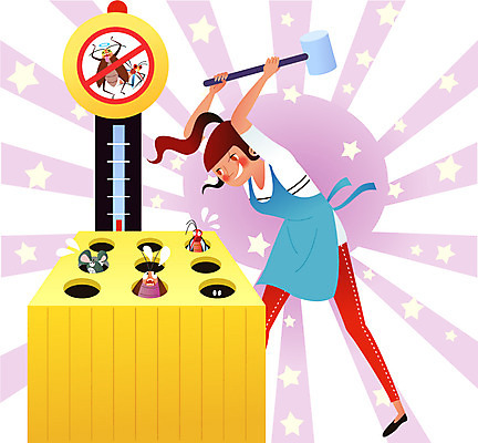 전신 여자 별 일러스트 한명 서기 성인 여름 앞치마 살충 표지판 구멍 해충 벌레 망치 쥐 공격 위협 두더지잡기 바퀴벌레 모기 국내일러스트 AI파일 자연요소 1 계절 곤충 모션 놀이 알림판 사람 공구 설치류 파일형식 벡터