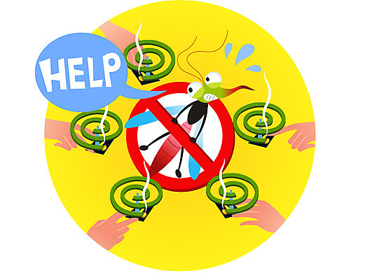 손 말풍선 일러스트 신체부위 여름 표지판 연기 해충 벌레 공격 포위 모기 모기향 국내일러스트 AI파일 계절 곤충 모션 알림판 사람 파일형식 벡터