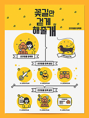 여자 캠페인 일러스트 목걸이 상반신 성인 두명 반려동물 인포그래픽 개 강아지 문서 순서 반려 애완동물등록제 유기견 입양 유기동물 국내일러스트 AI파일 동물 장신구 포유류 사람 제도 파일형식 벡터