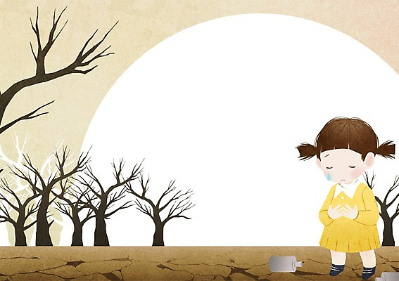 전신 PSD 나무 여자 어린이 일러스트 건조 한명 서기 절약 물병 눈물 가뭄 물절약 국내일러스트 식물 1 감정 컨셉 모션 날씨 사람 물통 파일형식