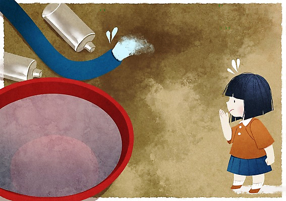 전신 PSD 여자 어린이 일러스트 한명 서기 물 정원 절약 물병 호스 물절약 낭비 세숫대야 국내일러스트 자연요소 1 컨셉 모션 사람 물통 파일형식